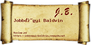 Jobbágyi Baldvin névjegykártya